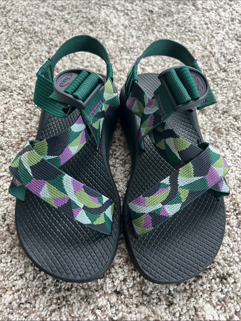 Chaco Women's Mega Z/Cloud Strappy Sandals in Braids Purple Size 6 - Picture 2 of 9